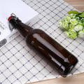 Best Selling Amber Glass Beer Bottle with Swing Metal Lid